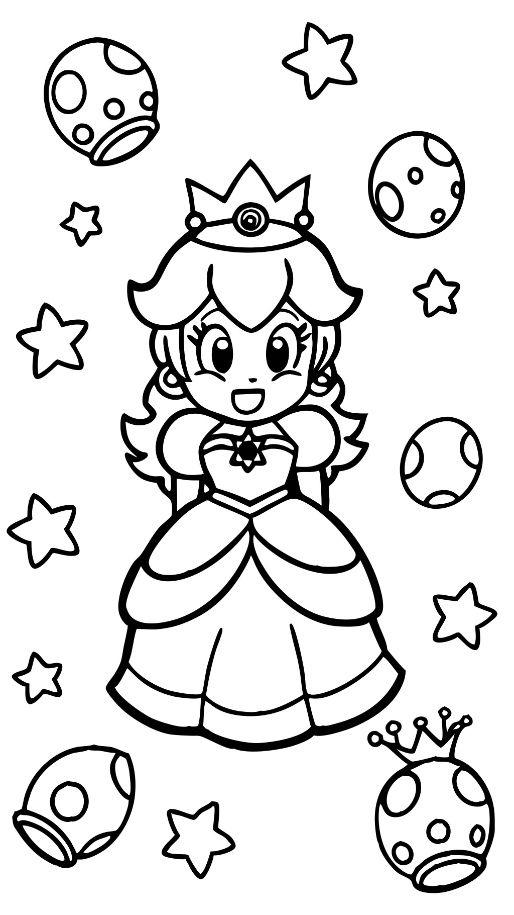 princess peach coloring pages free